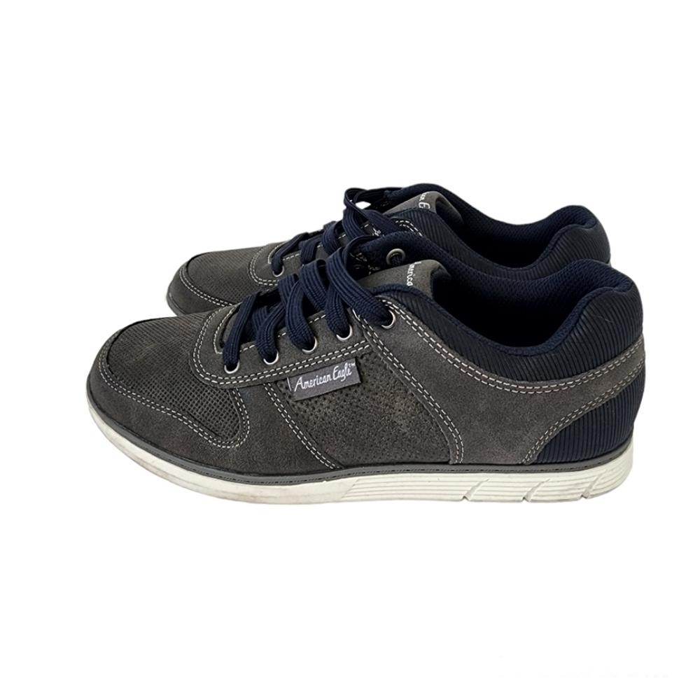 American Eagle Kids Gray Blue Casual Sneaker Shoes Size 6 Youth Big Kids Boys